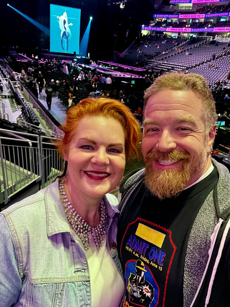 Jen and Andrew at Climate Pledge Arena for Madonna