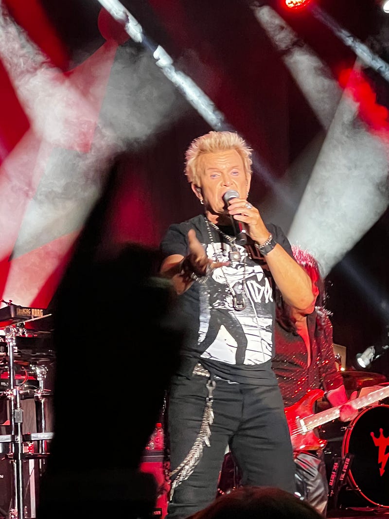 Billy Idol performing at Spokane Pavilion