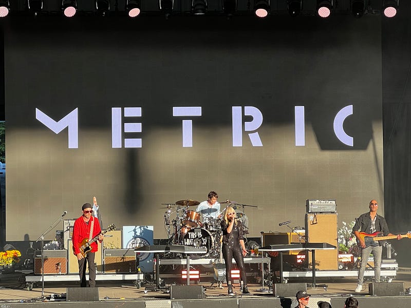 Metric performing at White River Amphitheatre