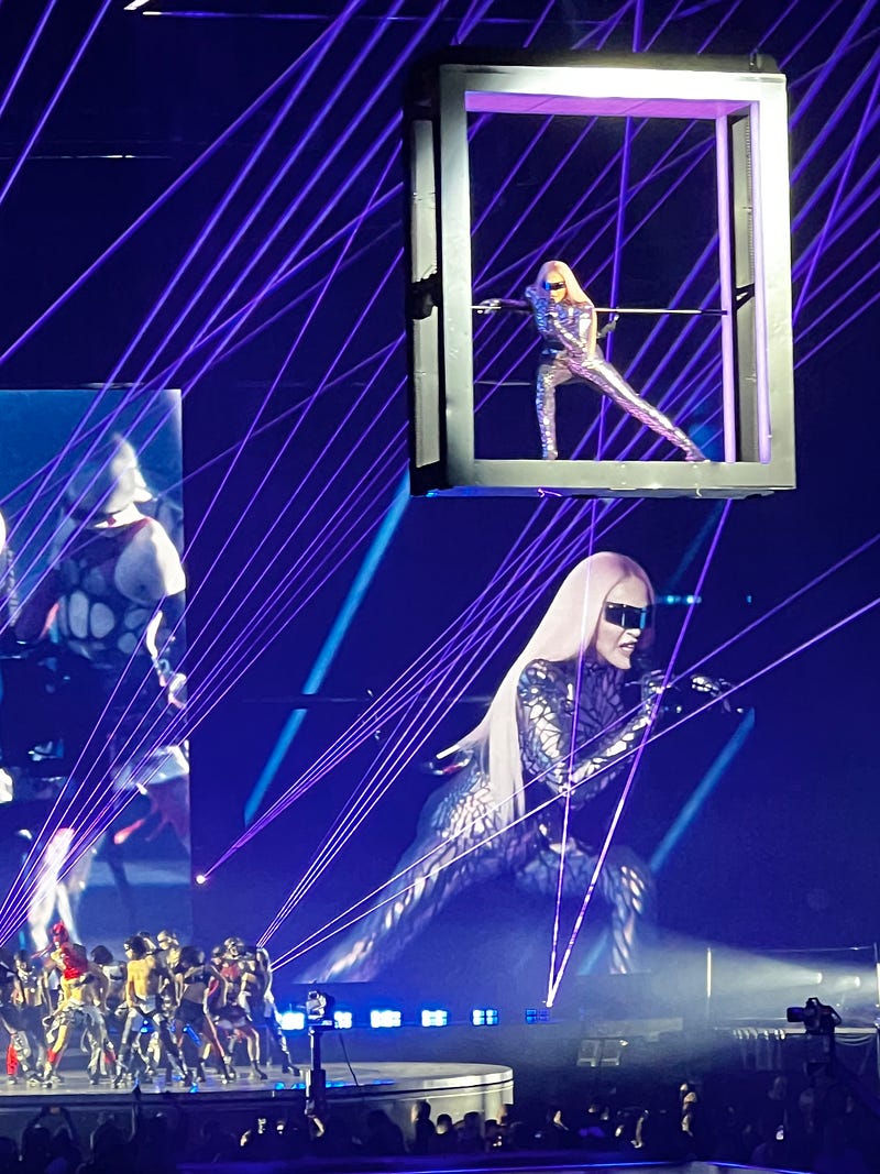 Madonna performing Ray of Light at Climate Pledge Arena