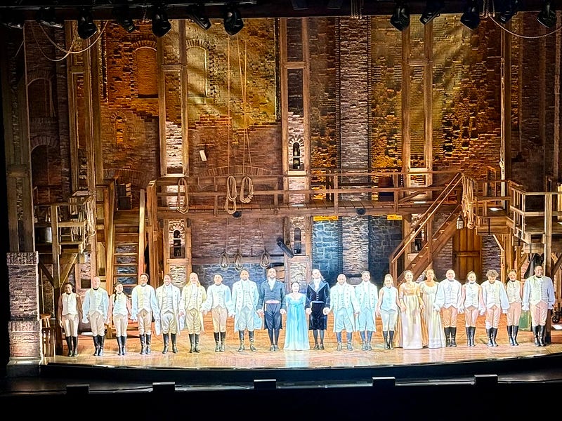 The cast of Hamilton taking their bow