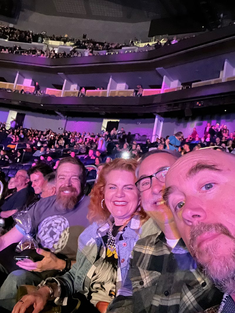 Group photo at Chase Center for New Order and Pet Shop Boys show
