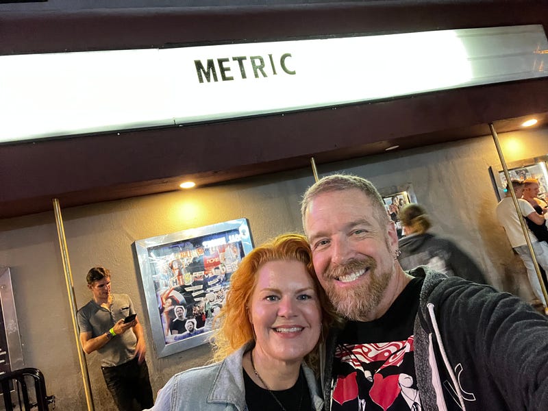 Jen and Andrew after Metric at The Roxy Los Angeles