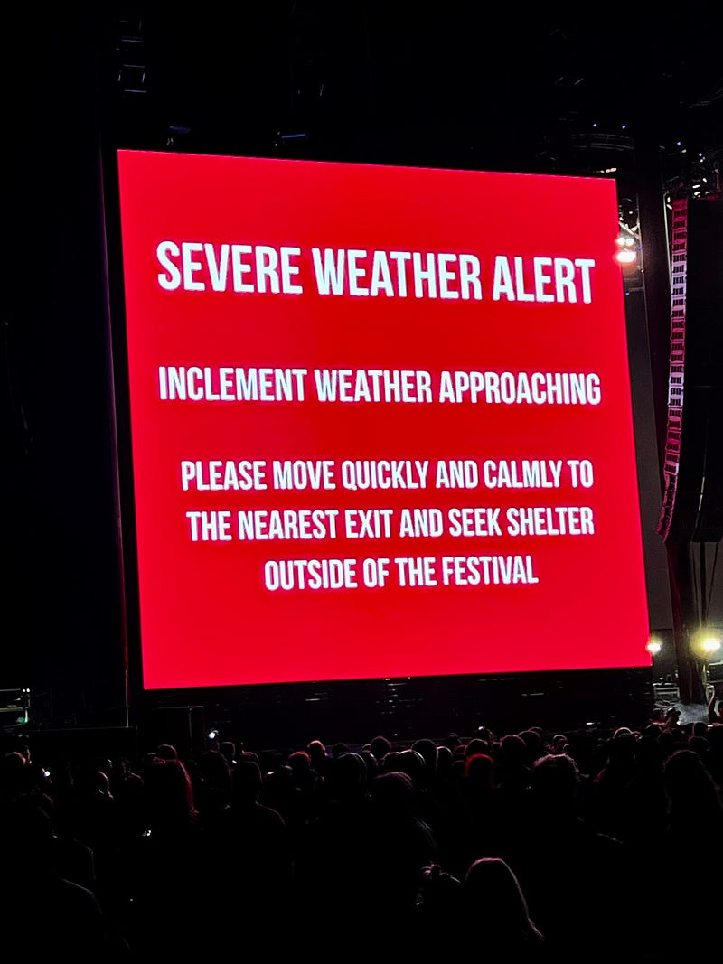 Clear sky at Cruel World Festival despite premature shutdown