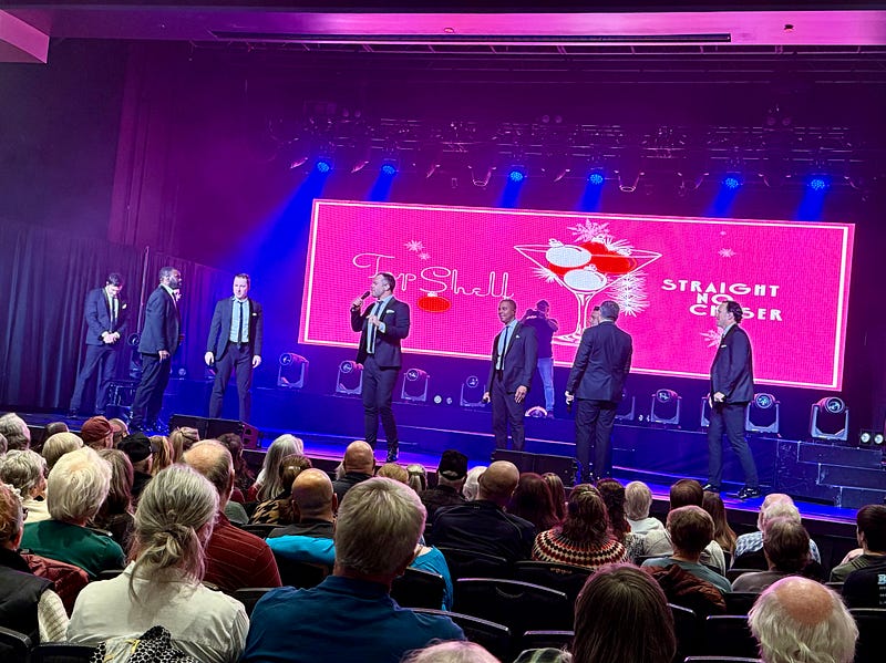 Straight No Chaser performing at Pend Oreille Pavilion