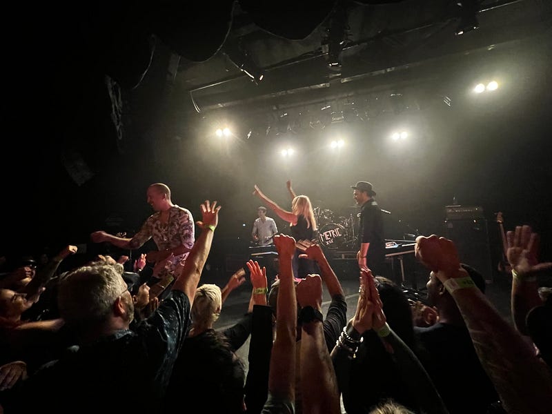 Metric band photo at The Roxy Los Angeles